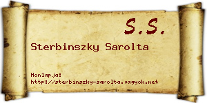 Sterbinszky Sarolta névjegykártya