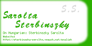 sarolta sterbinszky business card